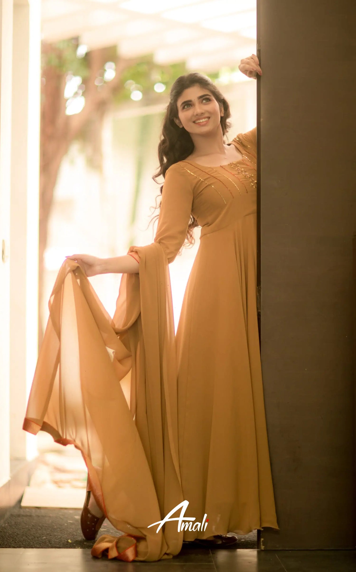 Sandalwood Georgette Anarkali Anarkalis