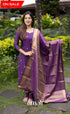 Sanvi Blended Silk Salwar - Purple salwar