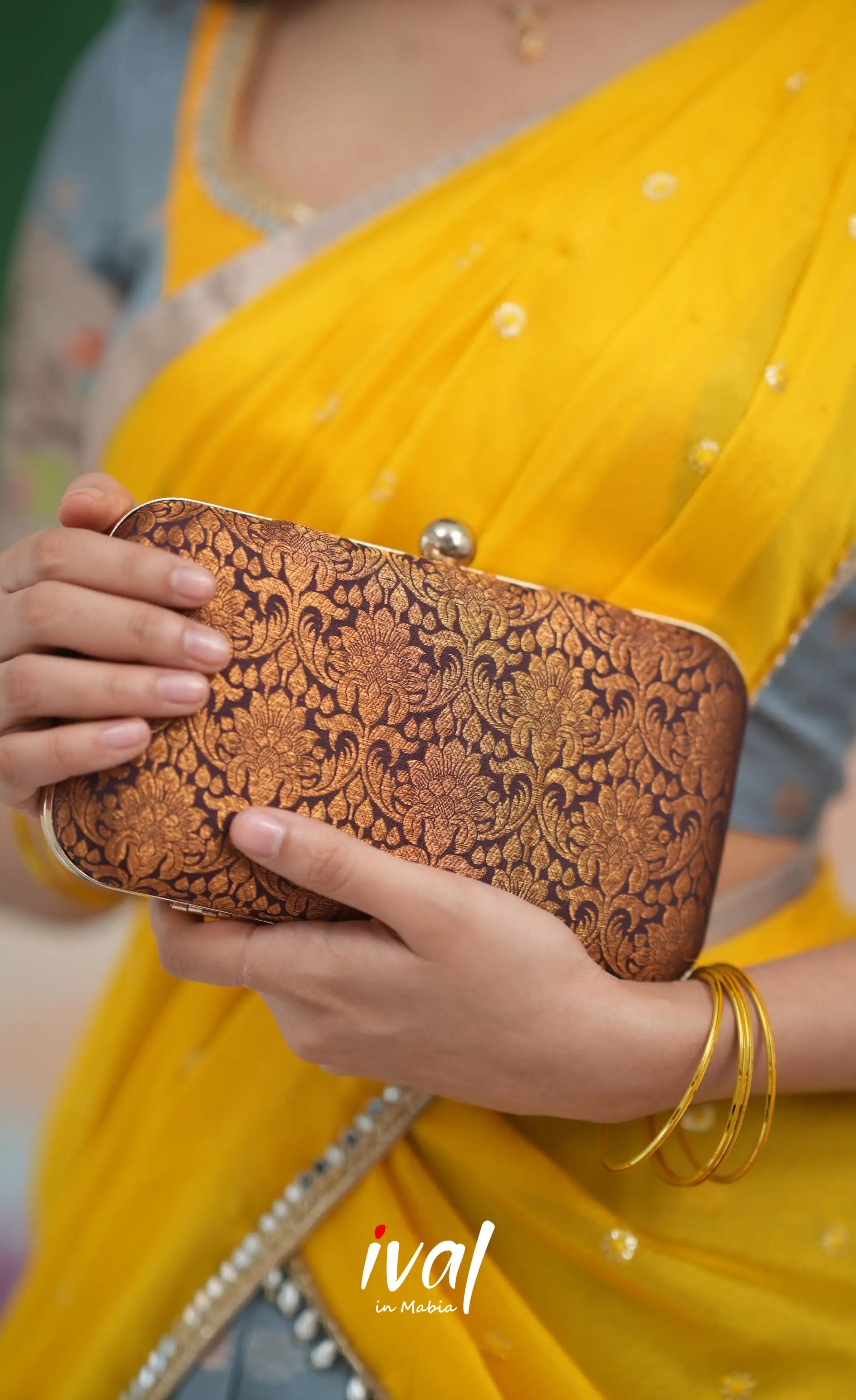 Sayuri Kota Halfsaree - Ash and Yellow Half Sarees