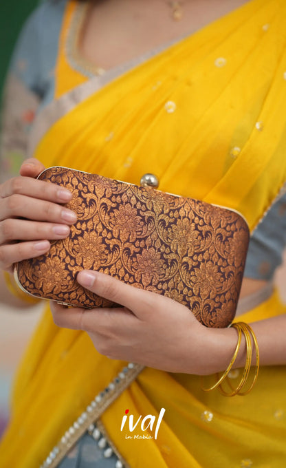 Sayuri Kota Halfsaree - Ash and Yellow Half Sarees