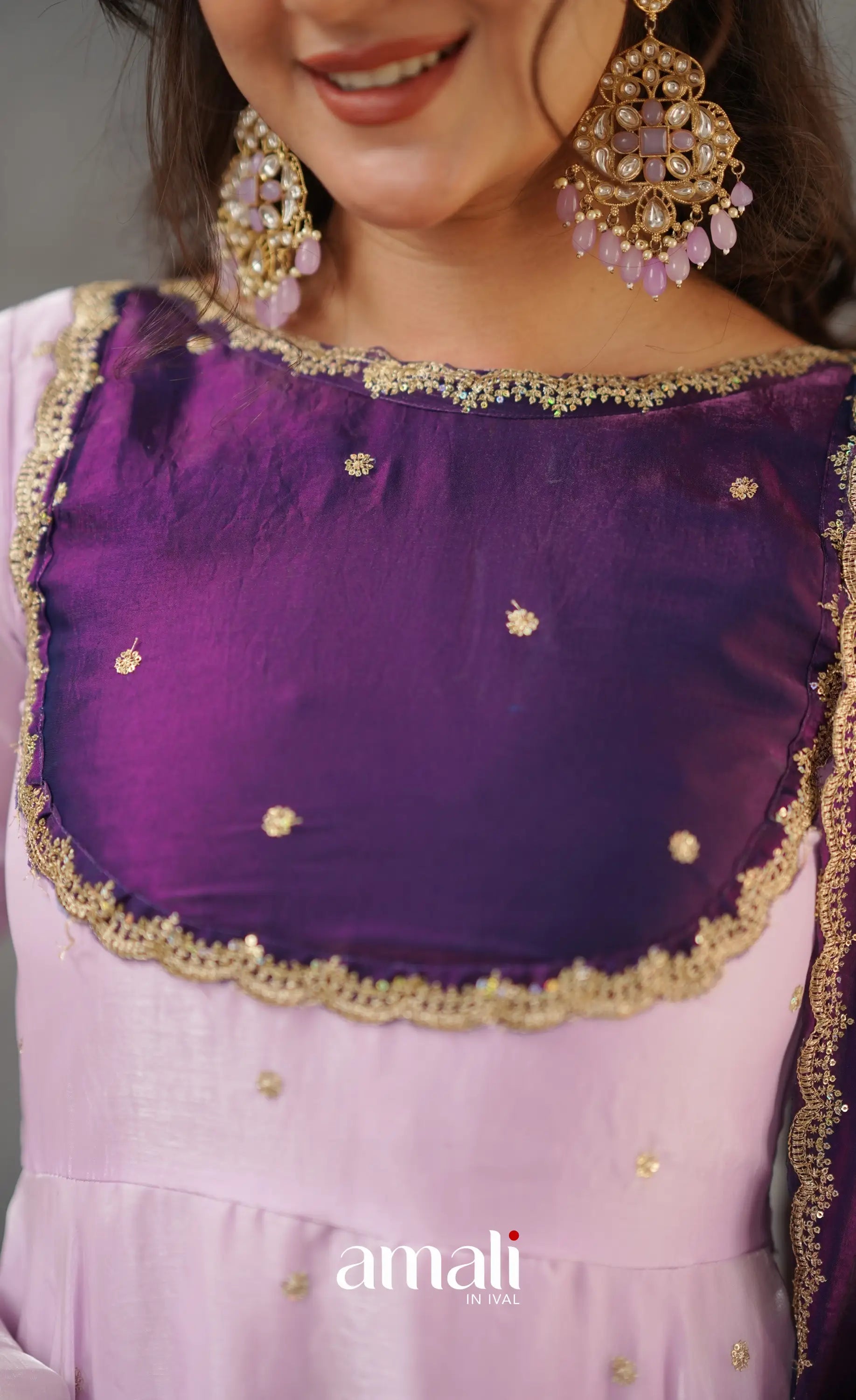 Scape Silk Anarkali - Lavender and Purple Anarkalis