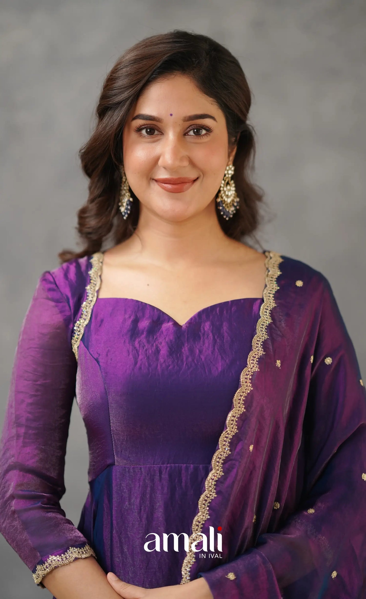 Scape Silk Anarkali - Purple Anarkalis