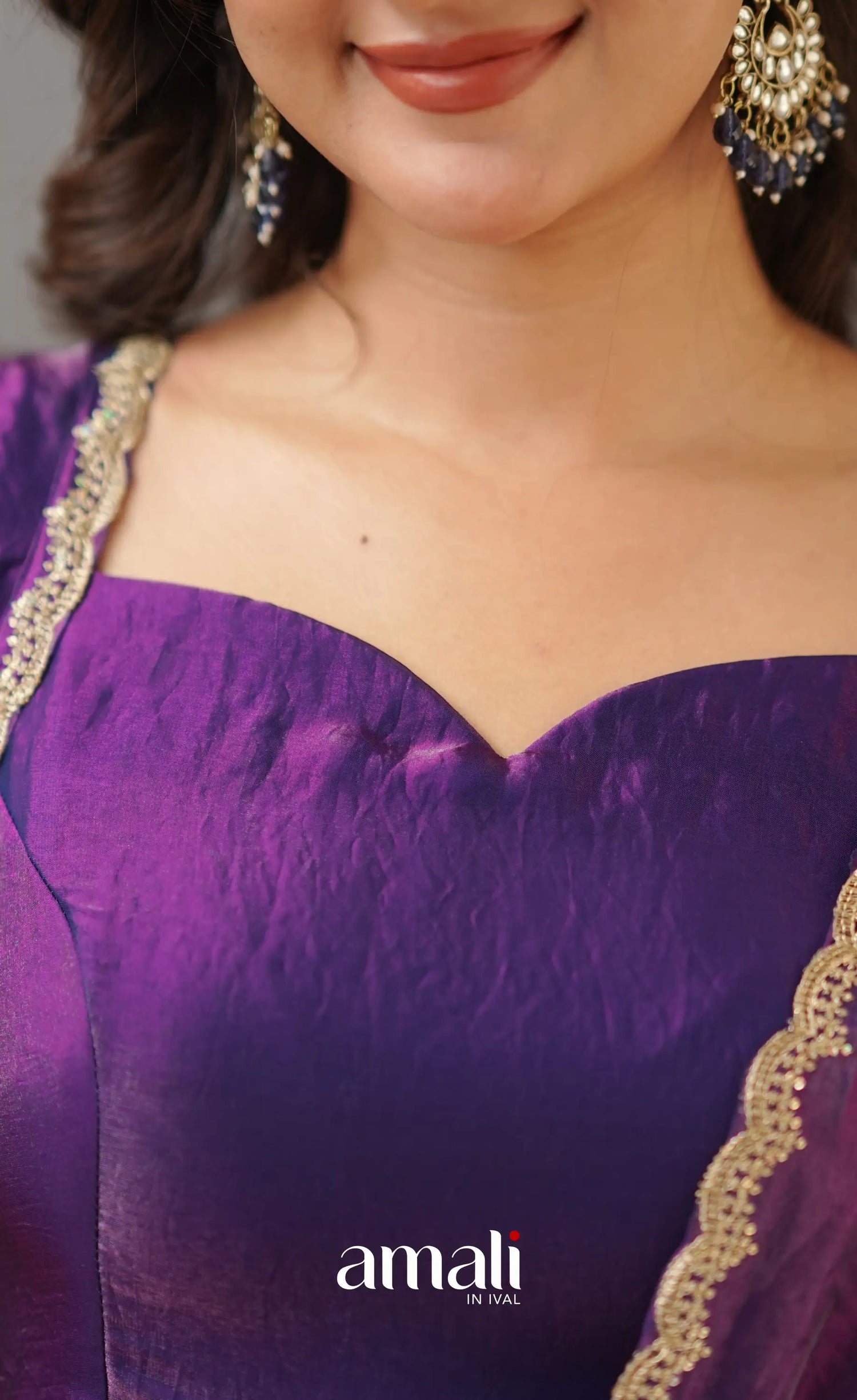 Scape Silk Anarkali - Purple Anarkalis