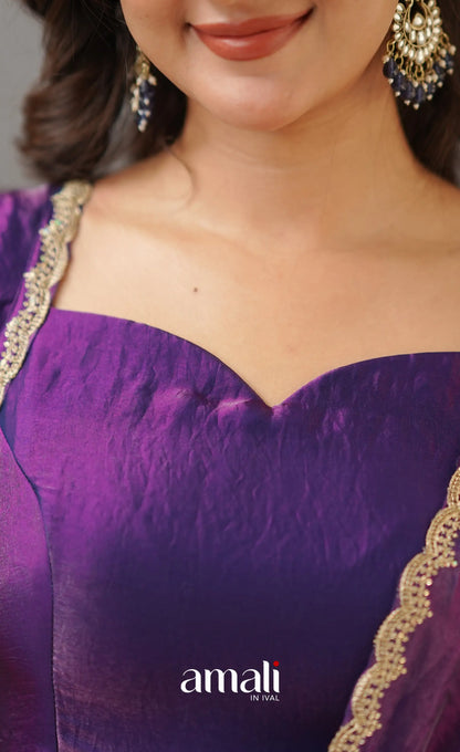 Scape Silk Anarkali - Purple Anarkalis