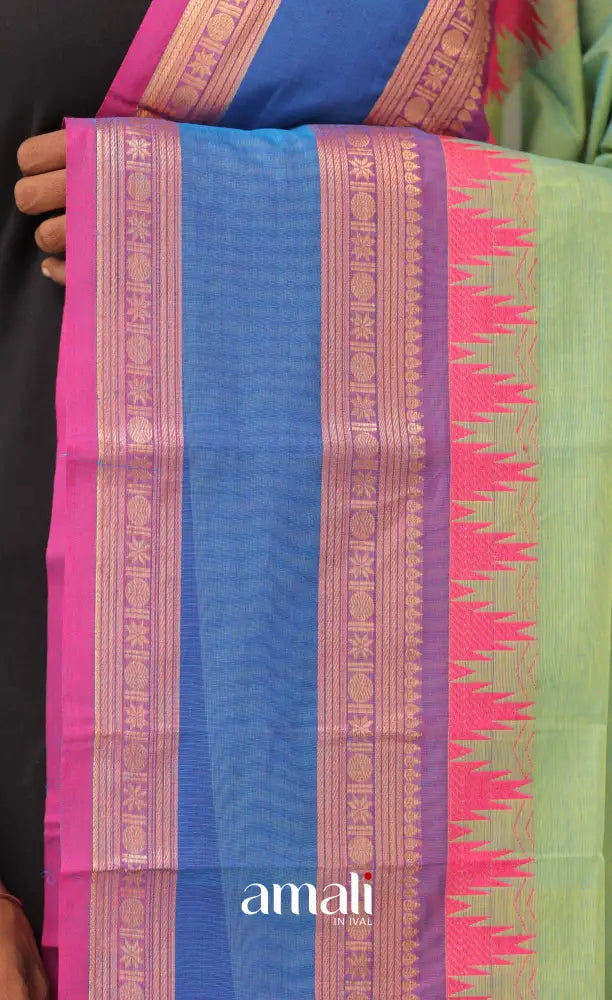 Sea-Green With Multicolours Chettinad Cotton Dupatta salwar