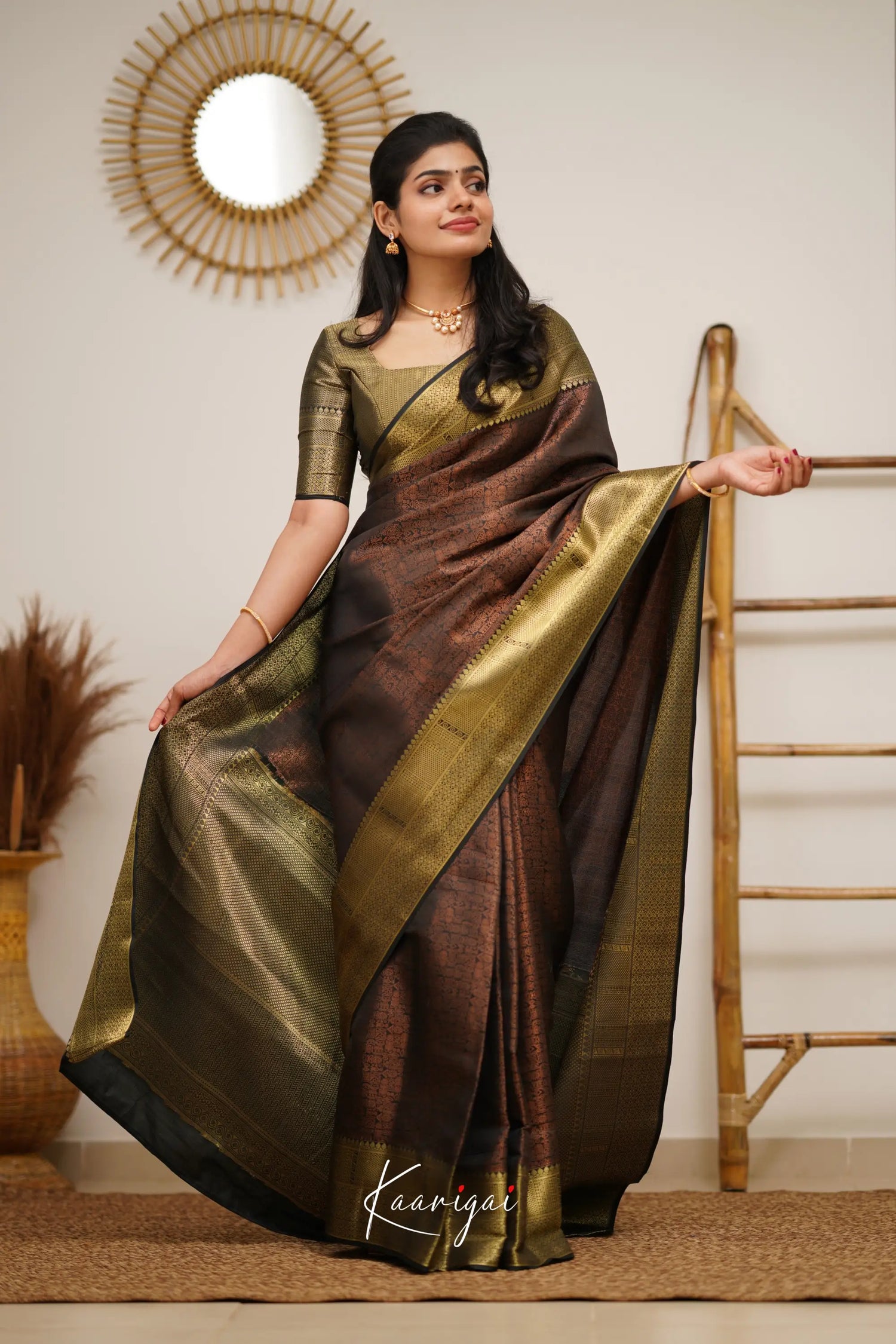 Sita - Black Semi Silk Saree Sarees