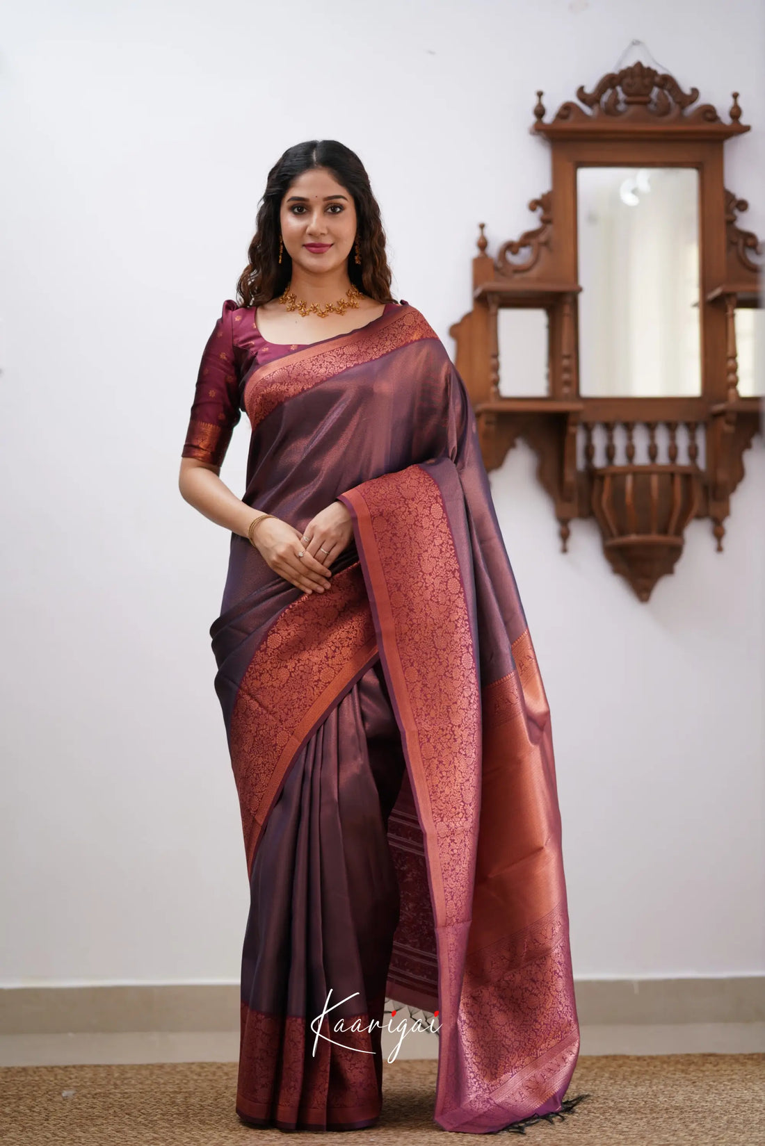 Sita Blended Silk Saree - Navy Blue and Maroon Sarees