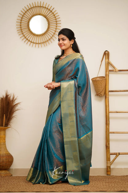 Sita - Blue Semi Silk Saree Sarees
