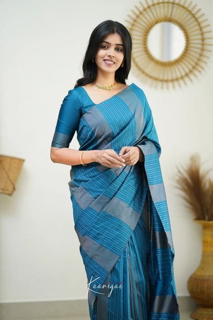 Sita - Blue Semi Silk Saree Sarees