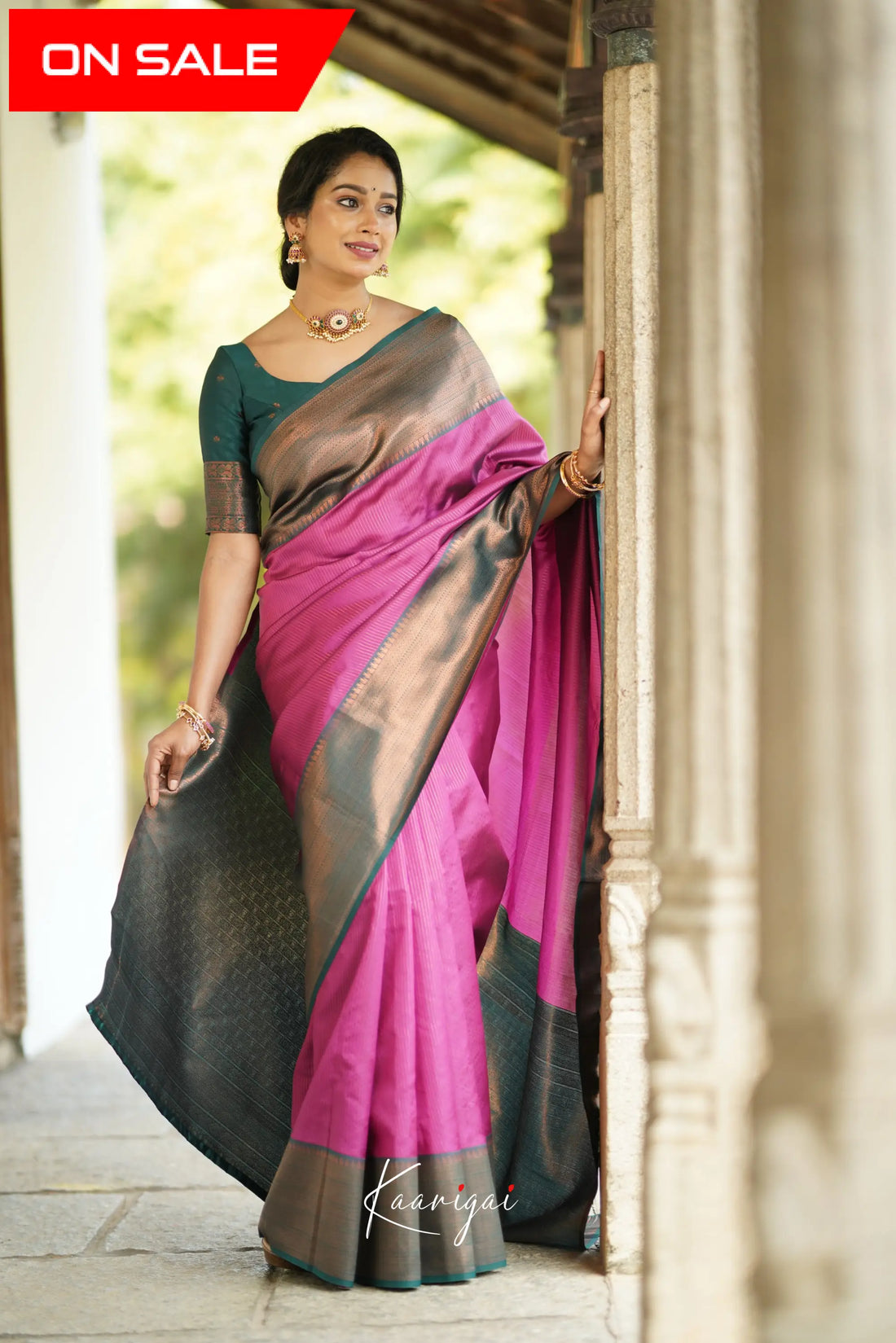 Sita - Boyensberry Pink Semi Silk Saree Sarees