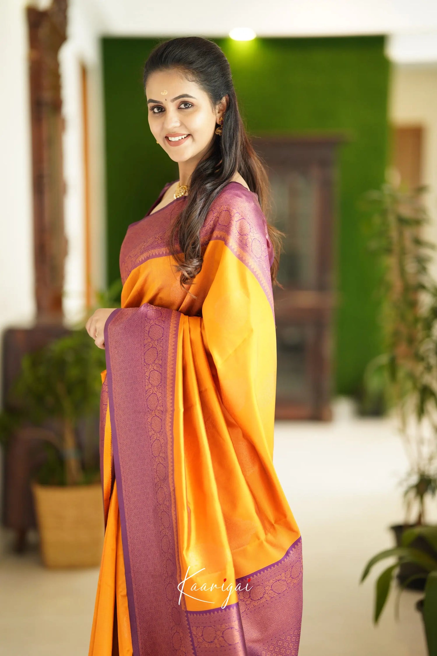 Sita - Bright Yellow Semi Silk Saree Sarees