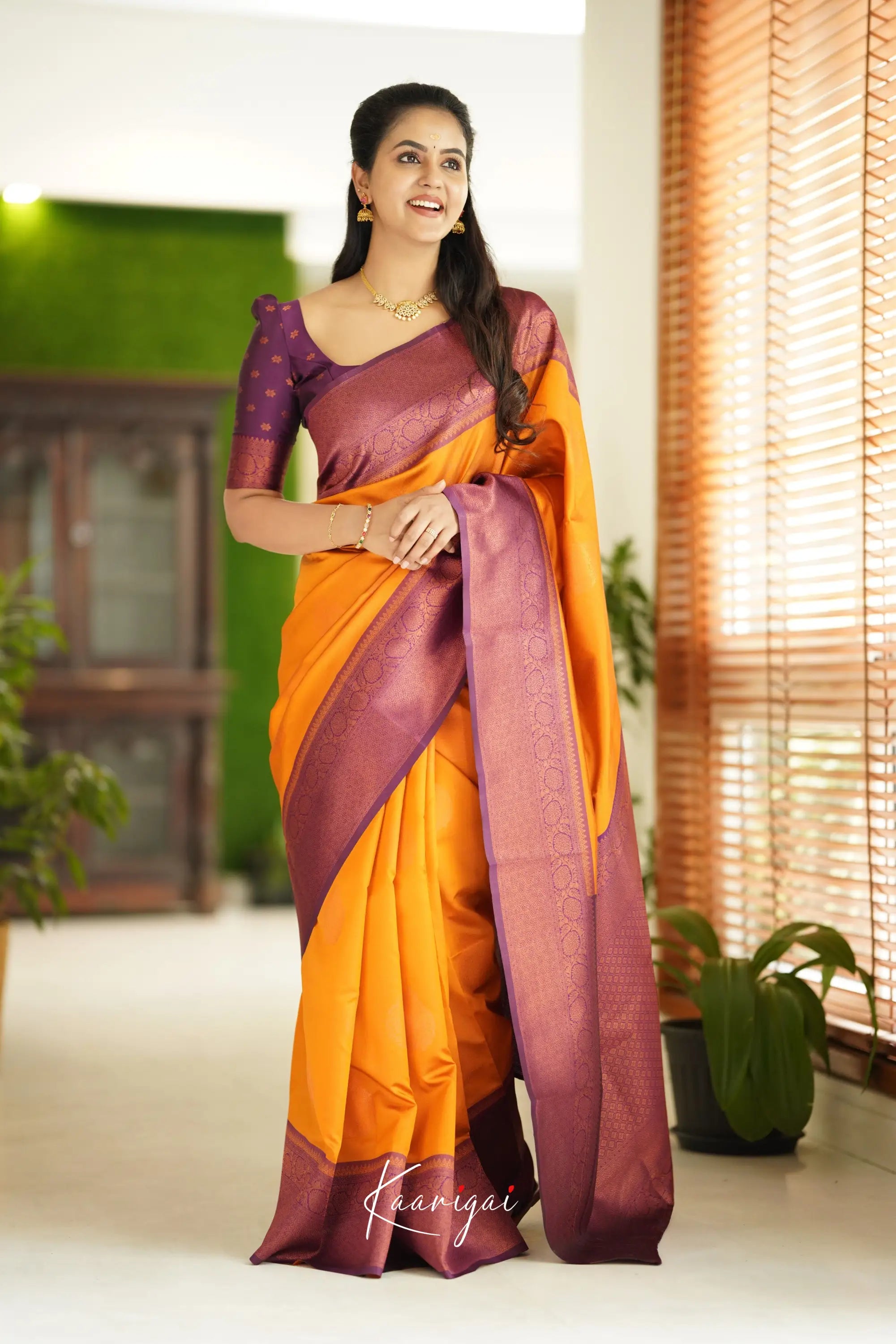 Sita - Bright Yellow Semi Silk Saree Sarees