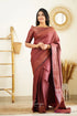 Sita - Dark Maroon Semi Silk Saree Sarees