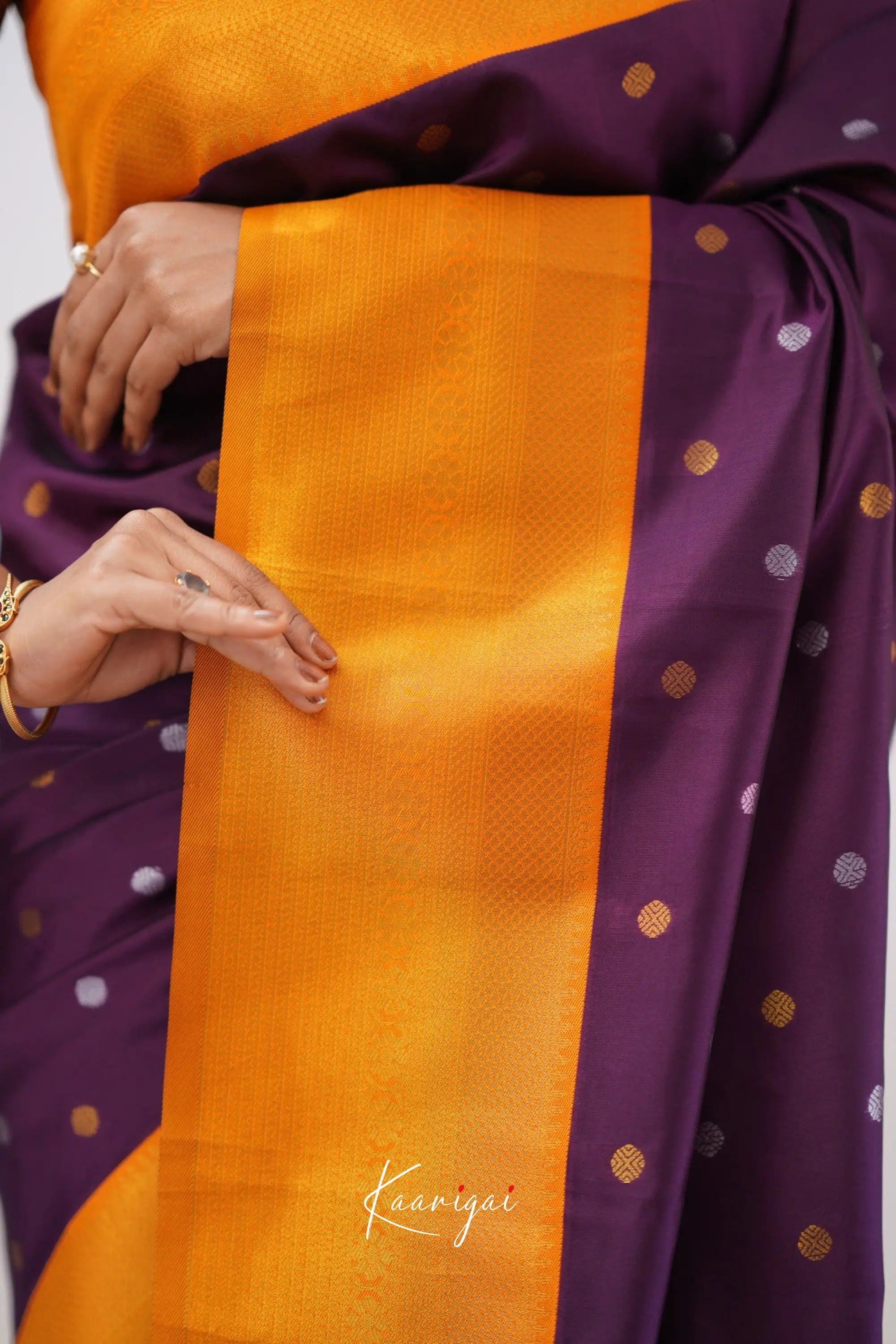 Sita - Dark Purple Semi Silk Saree Sarees