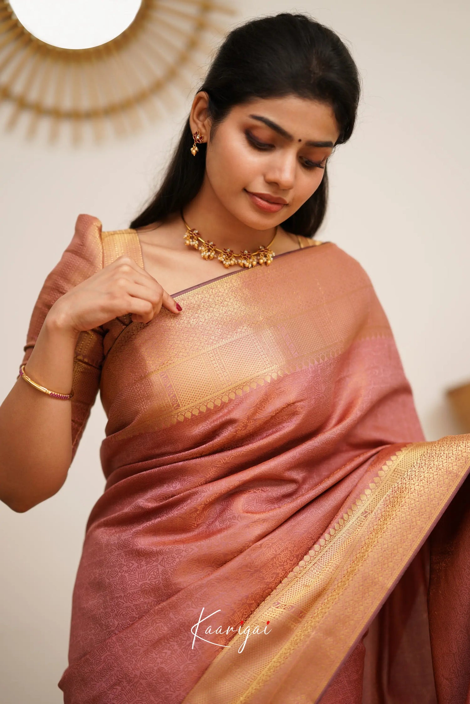 Sita - Dull Pink Semi Silk Saree Sarees