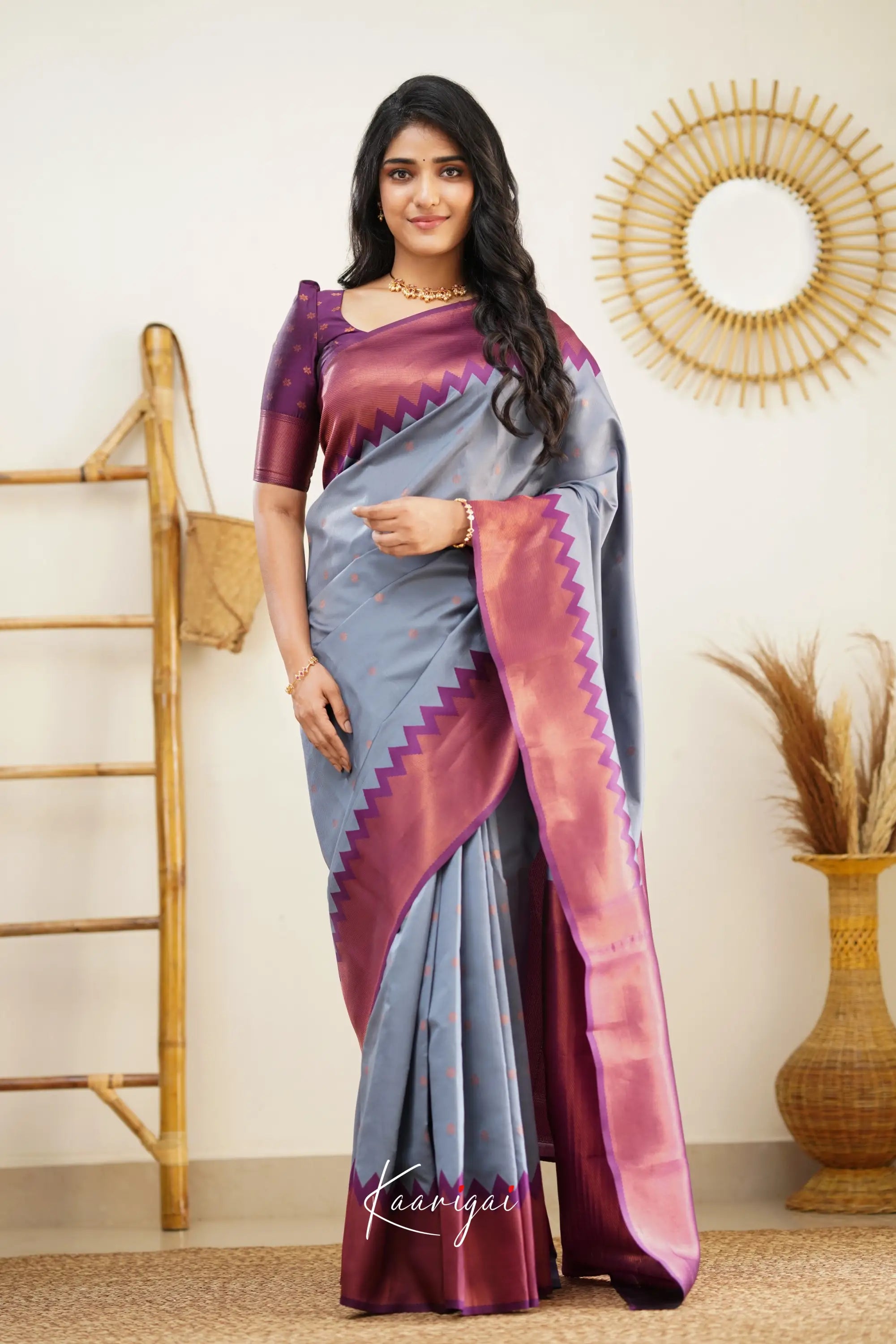 Buy ANISSA SAREE Woven Kanjivaram Art Silk Pink Sarees Online @ Best Price  In India | Flipkart.com