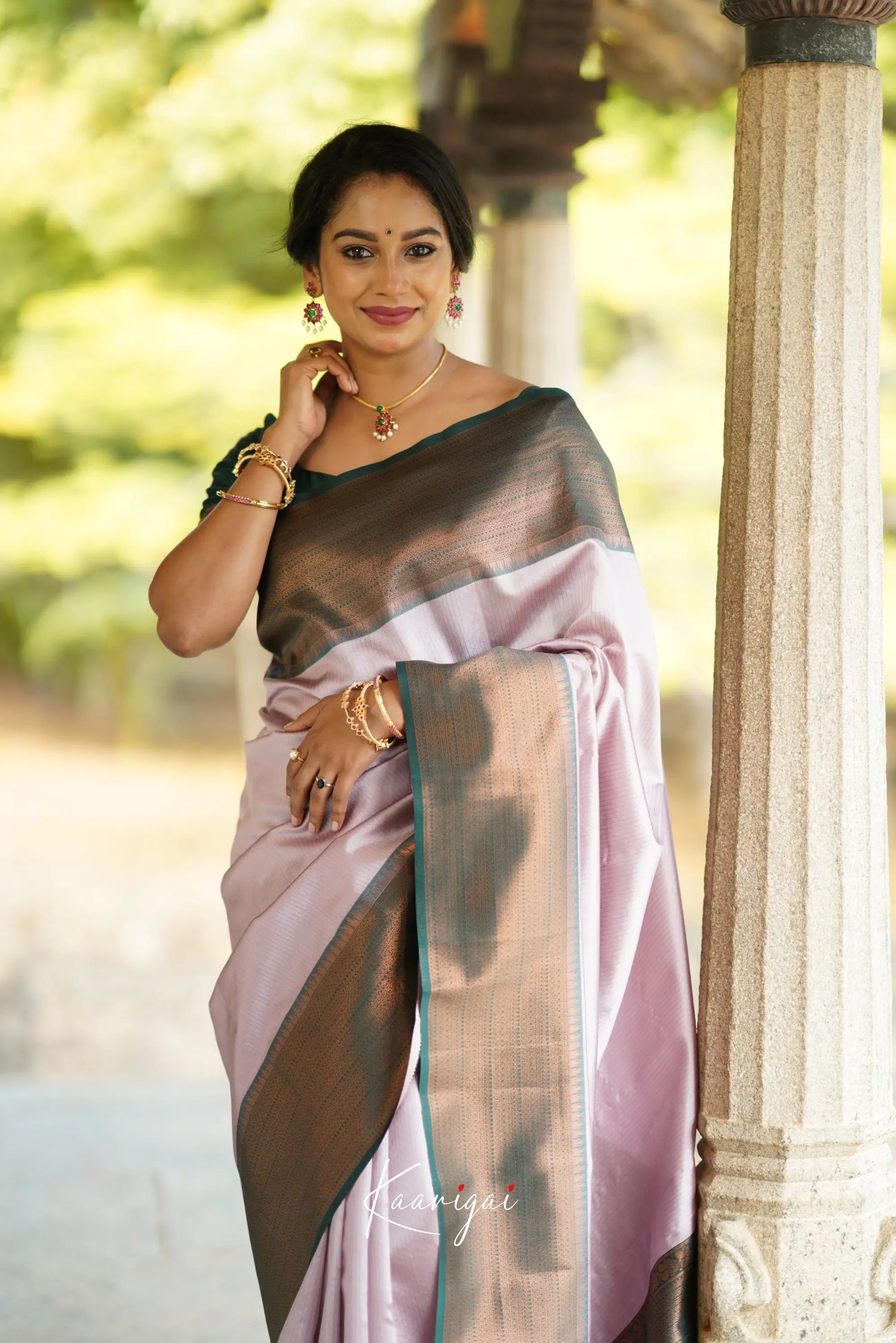 Sita - Light Lilac Semi Silk Saree Sarees