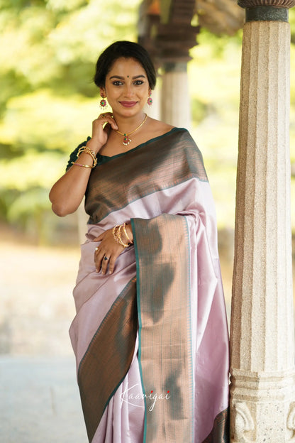 Sita - Light Lilac Semi Silk Saree Sarees