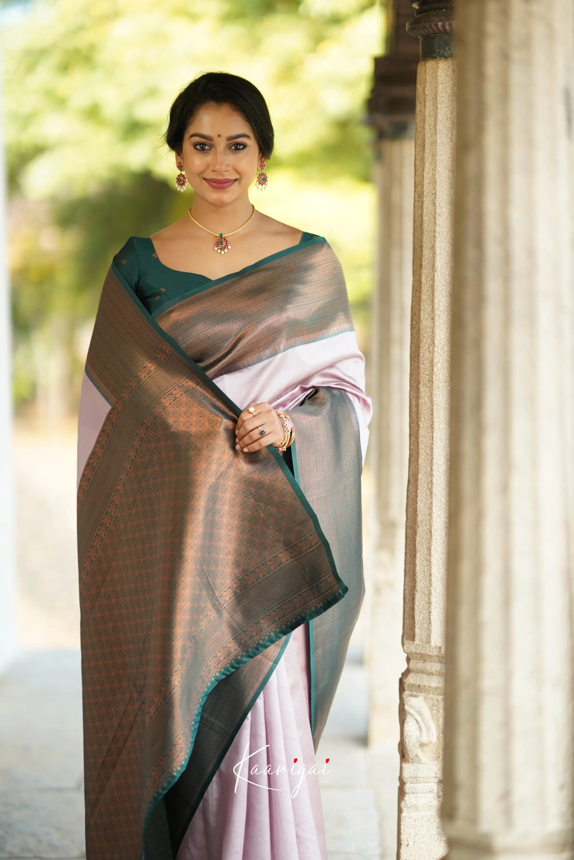 Sita - Light Lilac Semi Silk Saree Sarees