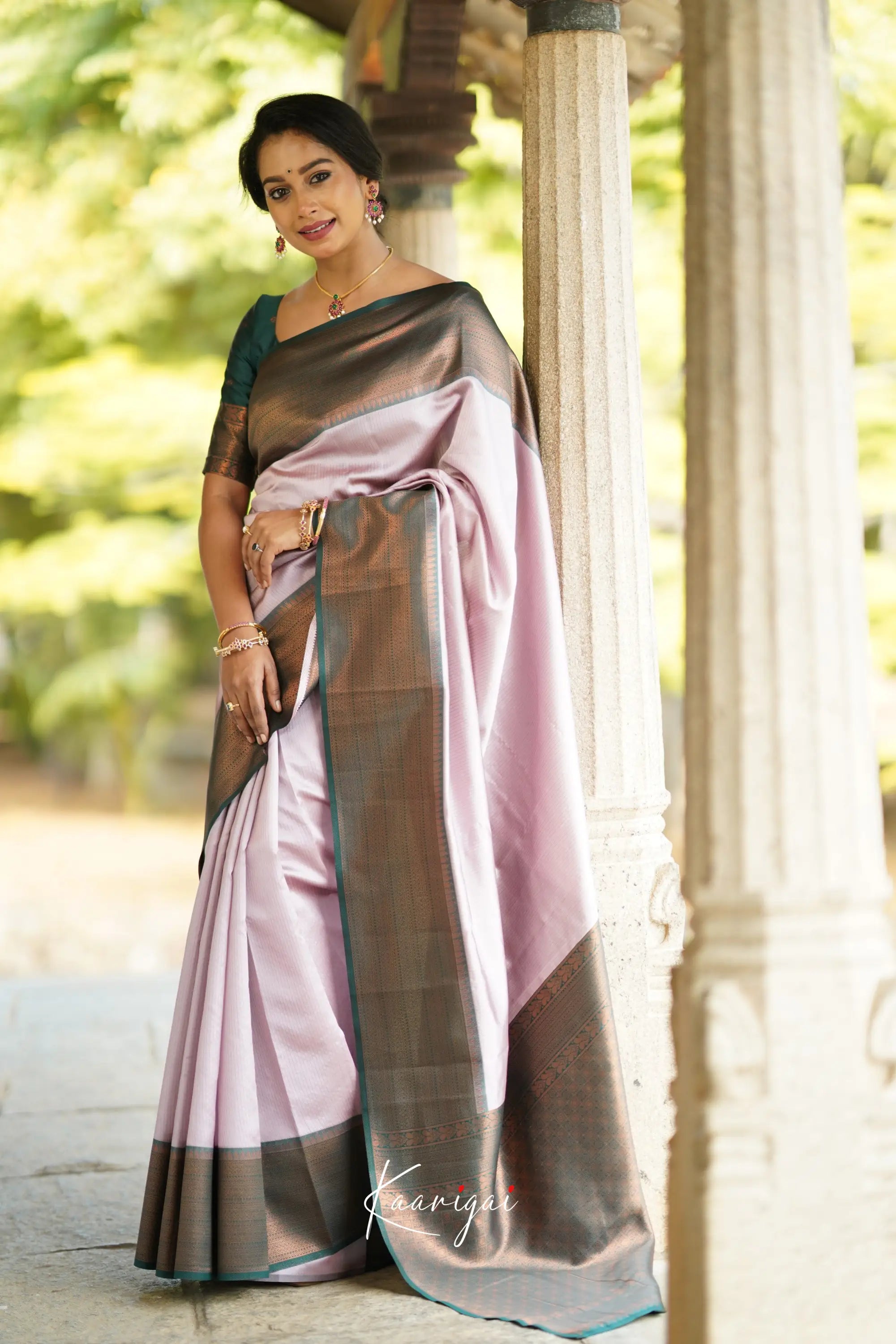 Sita - Light Lilac Semi Silk Saree Sarees