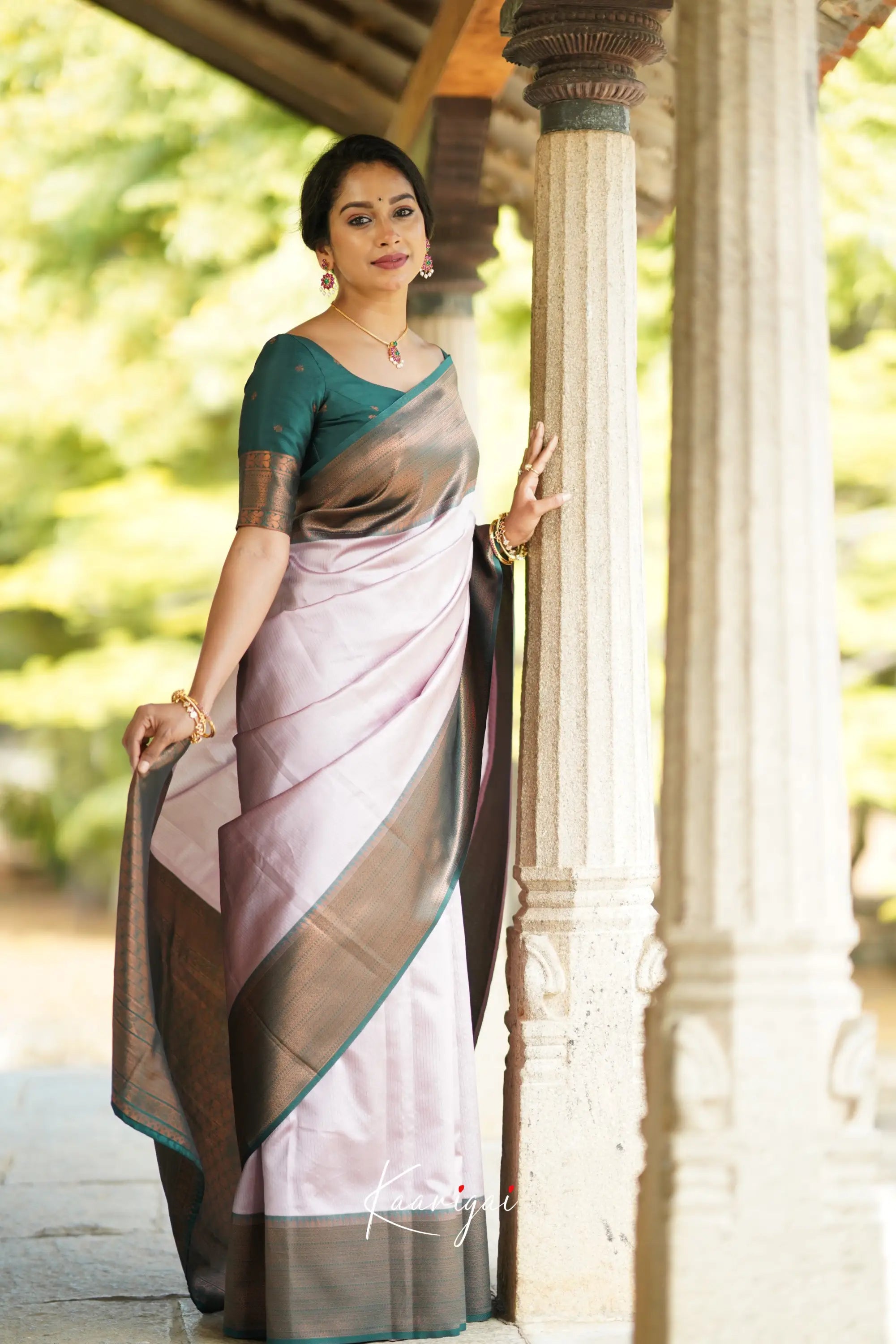 Sita - Light Lilac Semi Silk Saree Sarees