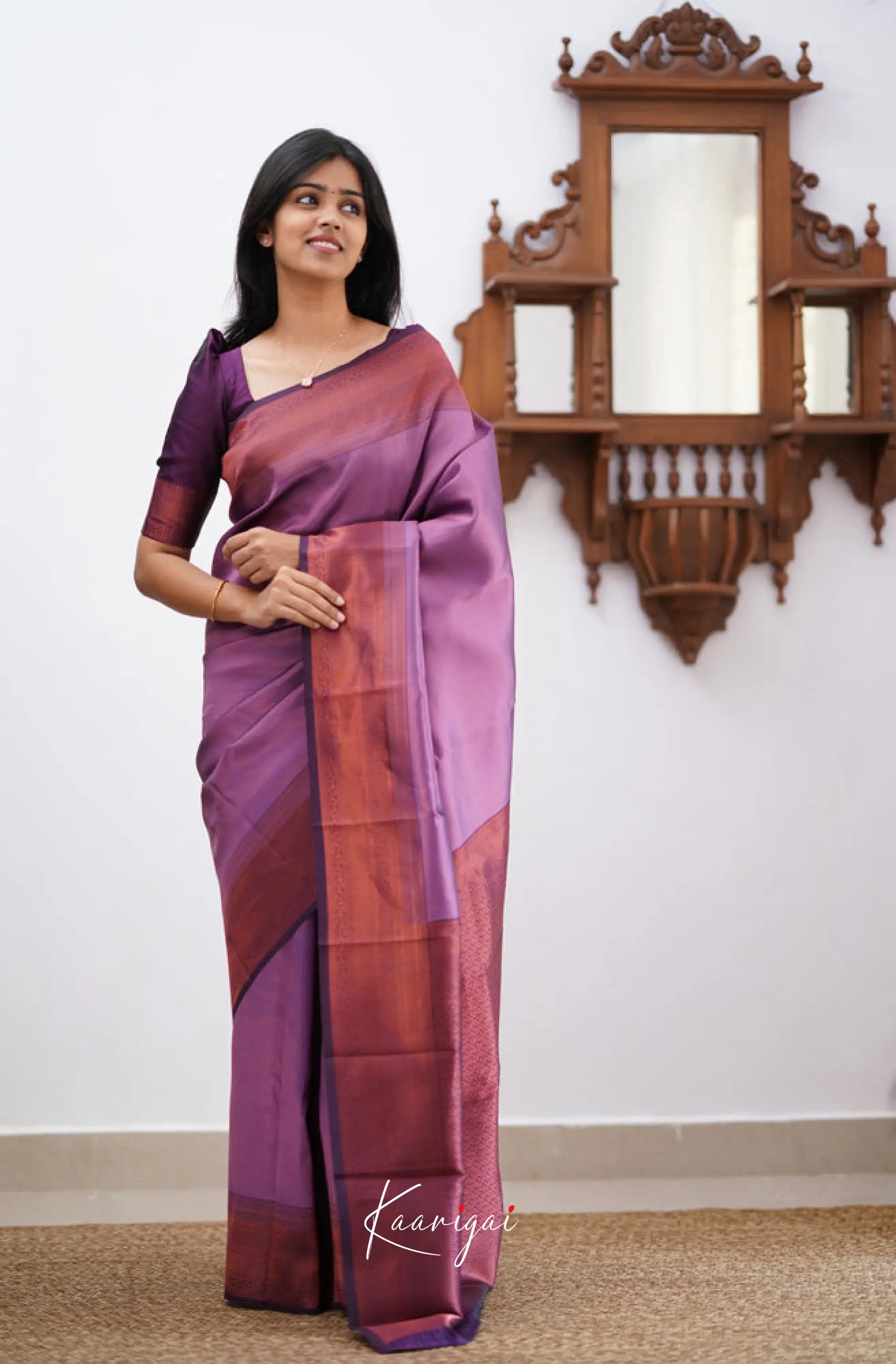 Sita - Light Purple Semi Silk Saree Sarees