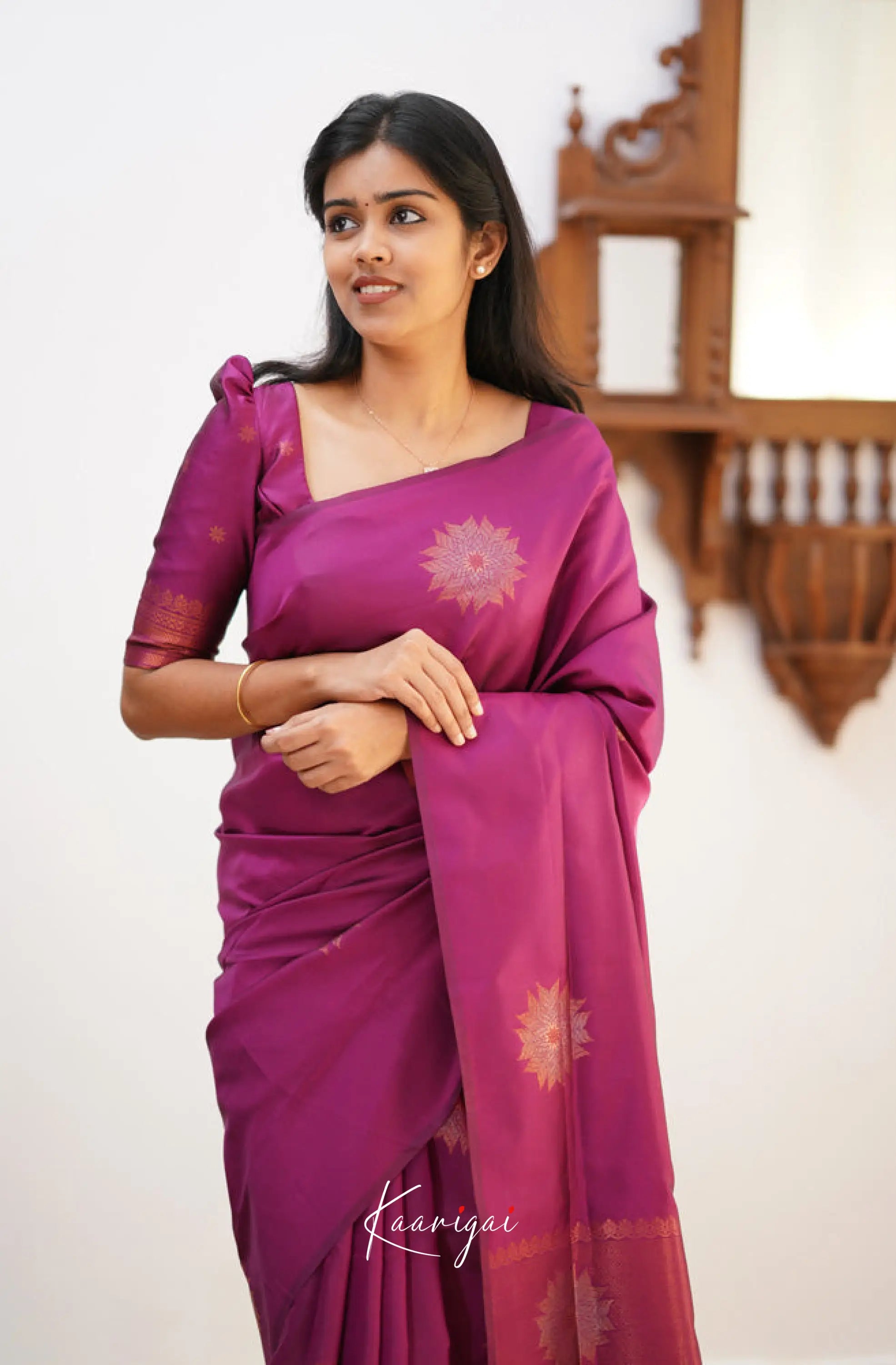 Sita - Magenta Pink Semi Silk Saree Sarees