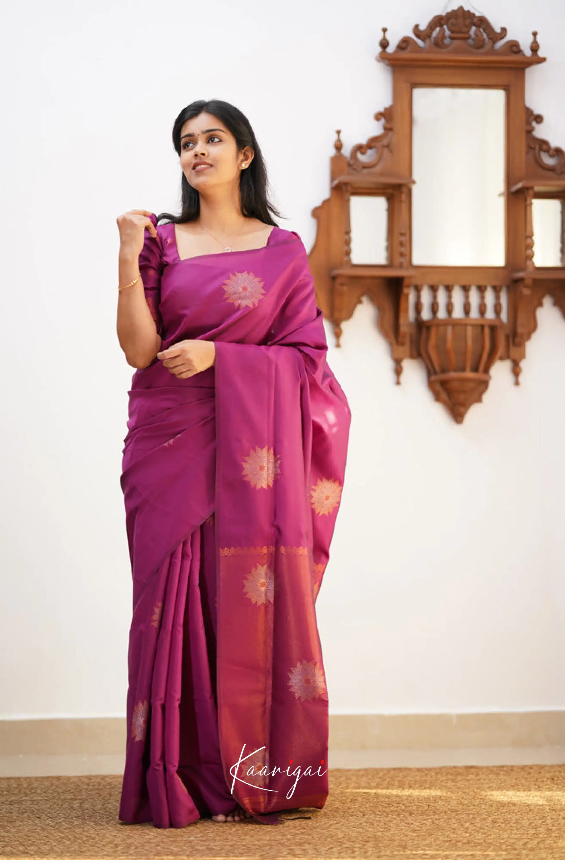 Sita - Magenta Pink Semi Silk Saree Sarees