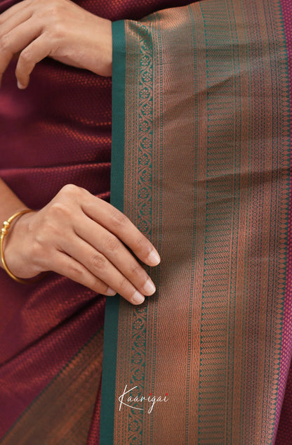 Sita - Maroon Semi Silk Saree Sarees