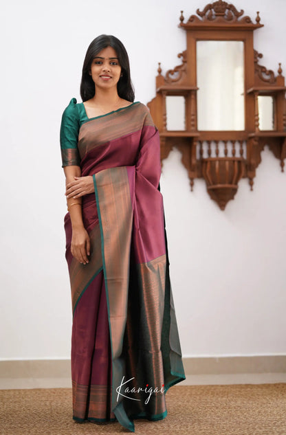 Sita - Maroon Semi Silk Saree Sarees