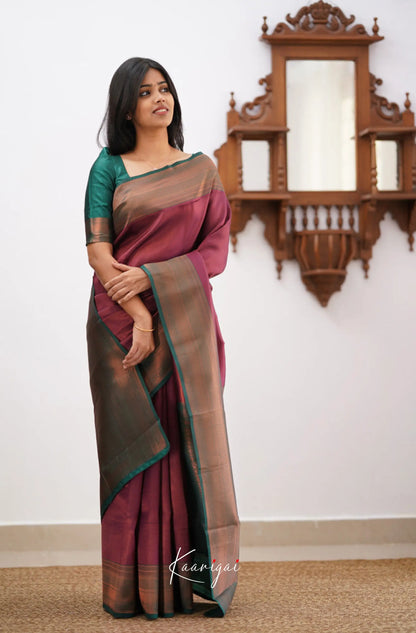 Sita - Maroon Semi Silk Saree Sarees