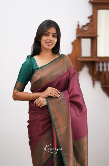 Sita - Maroon Semi Silk Saree Sarees