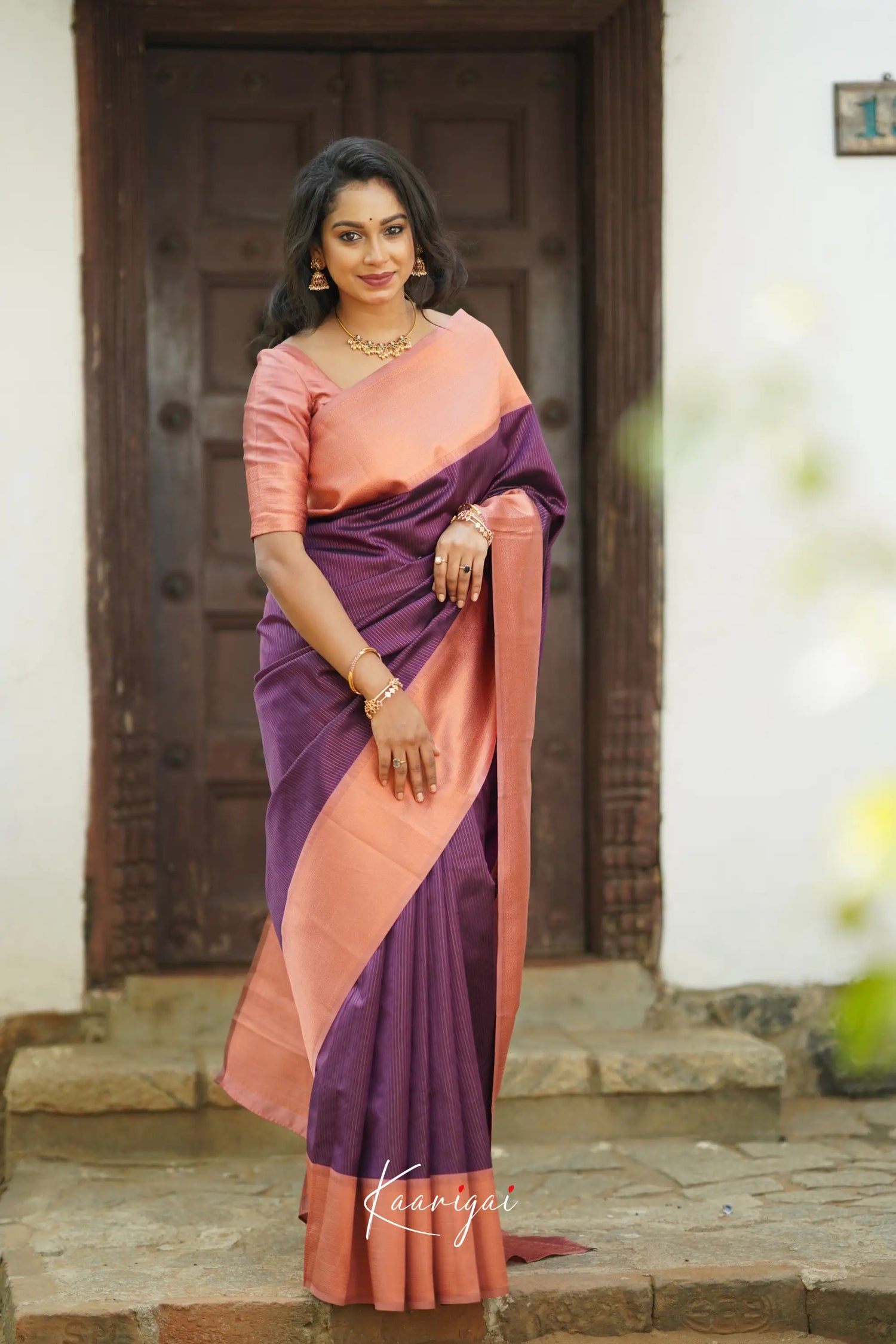 Sita - Naga Purple Semi Silk Saree Sarees