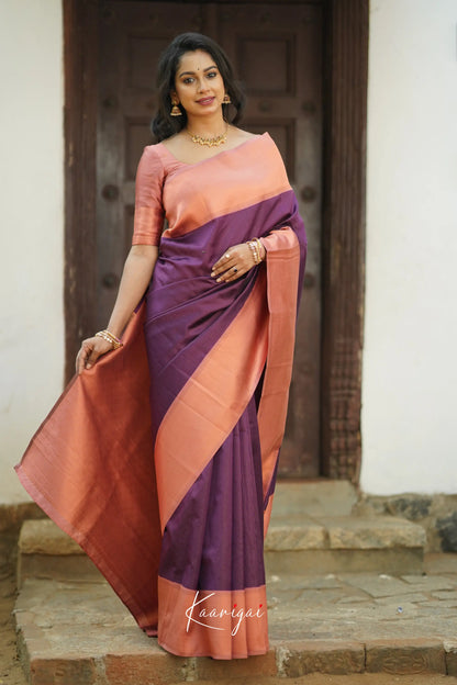Sita - Naga Purple Semi Silk Saree Sarees