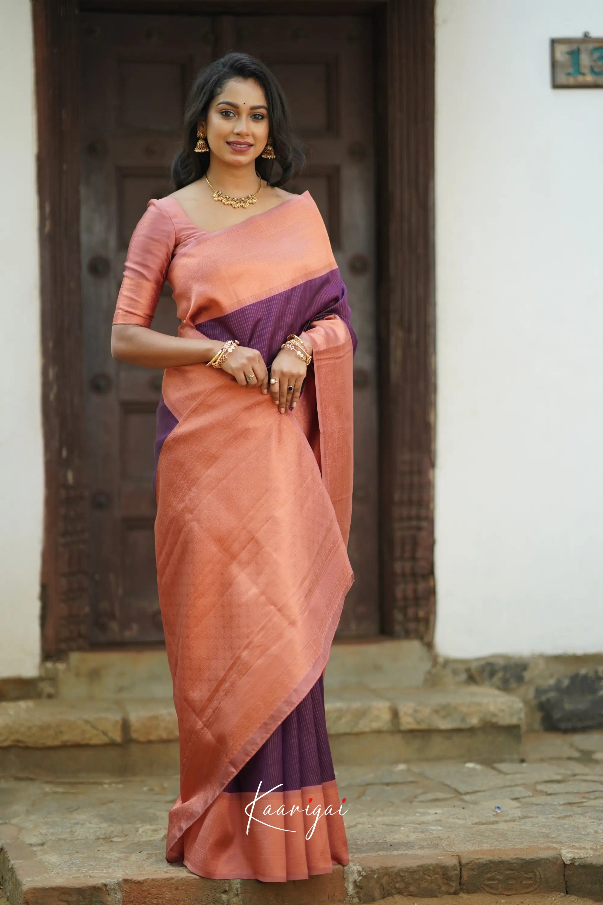 Sita - Naga Purple Semi Silk Saree Sarees