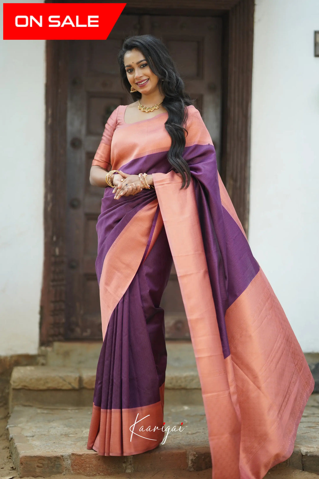 Sita - Naga Purple Semi Silk Saree Sarees