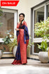 Sita - Navy Blue Semi Silk Saree Sarees