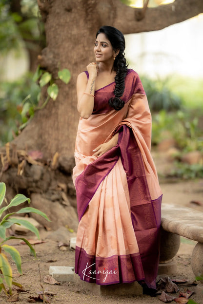 Sita - Peach Semi Silk Saree Sarees