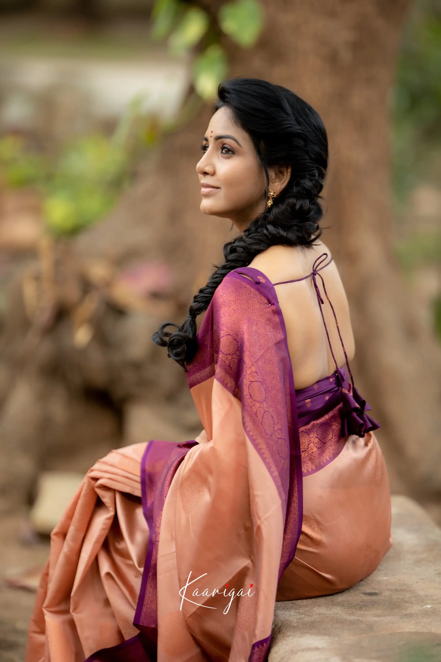 Sita - Peach Semi Silk Saree Sarees