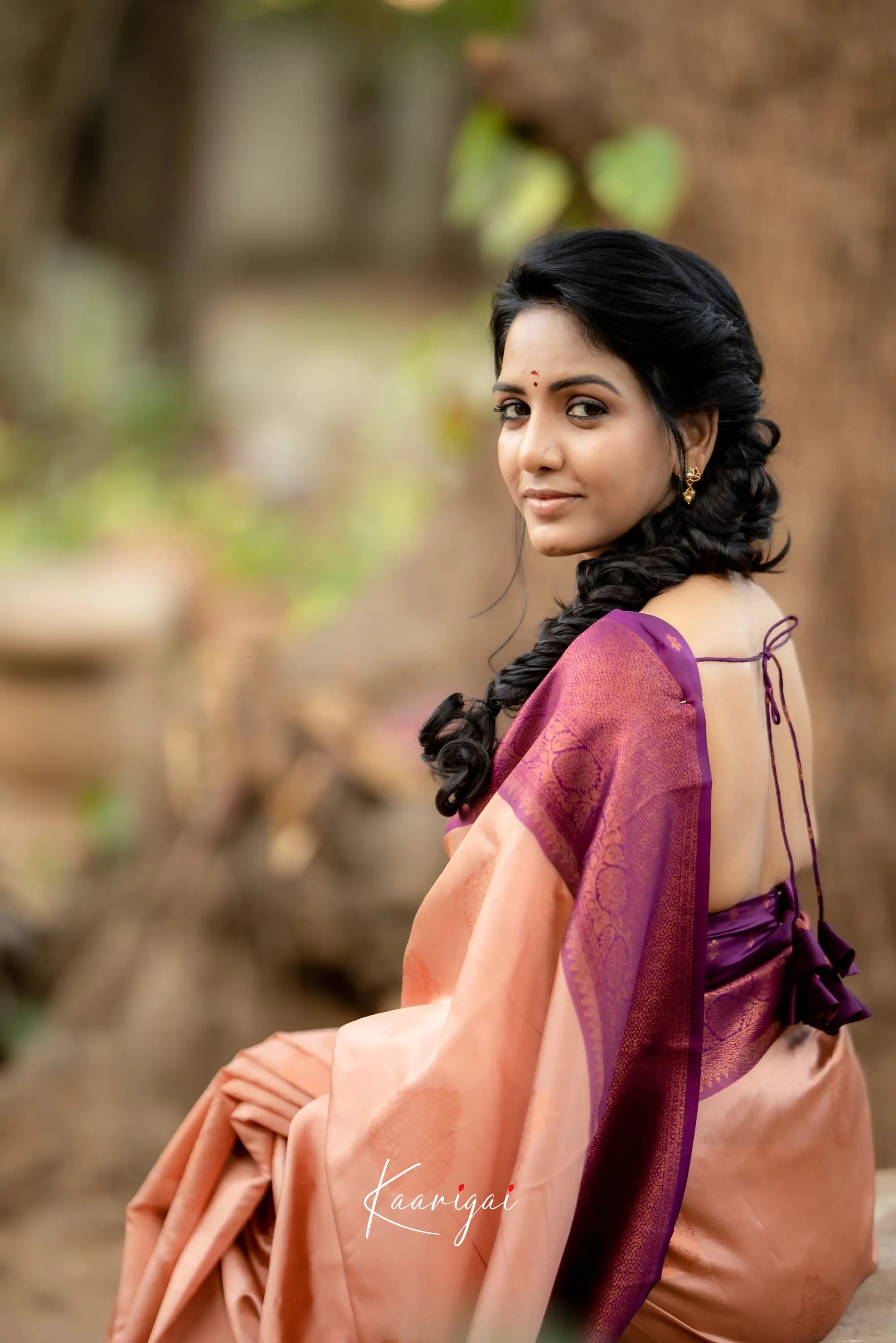 Sita - Peach Semi Silk Saree Sarees