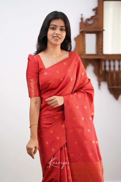 Sita- Red Semi Silk Saree Sarees