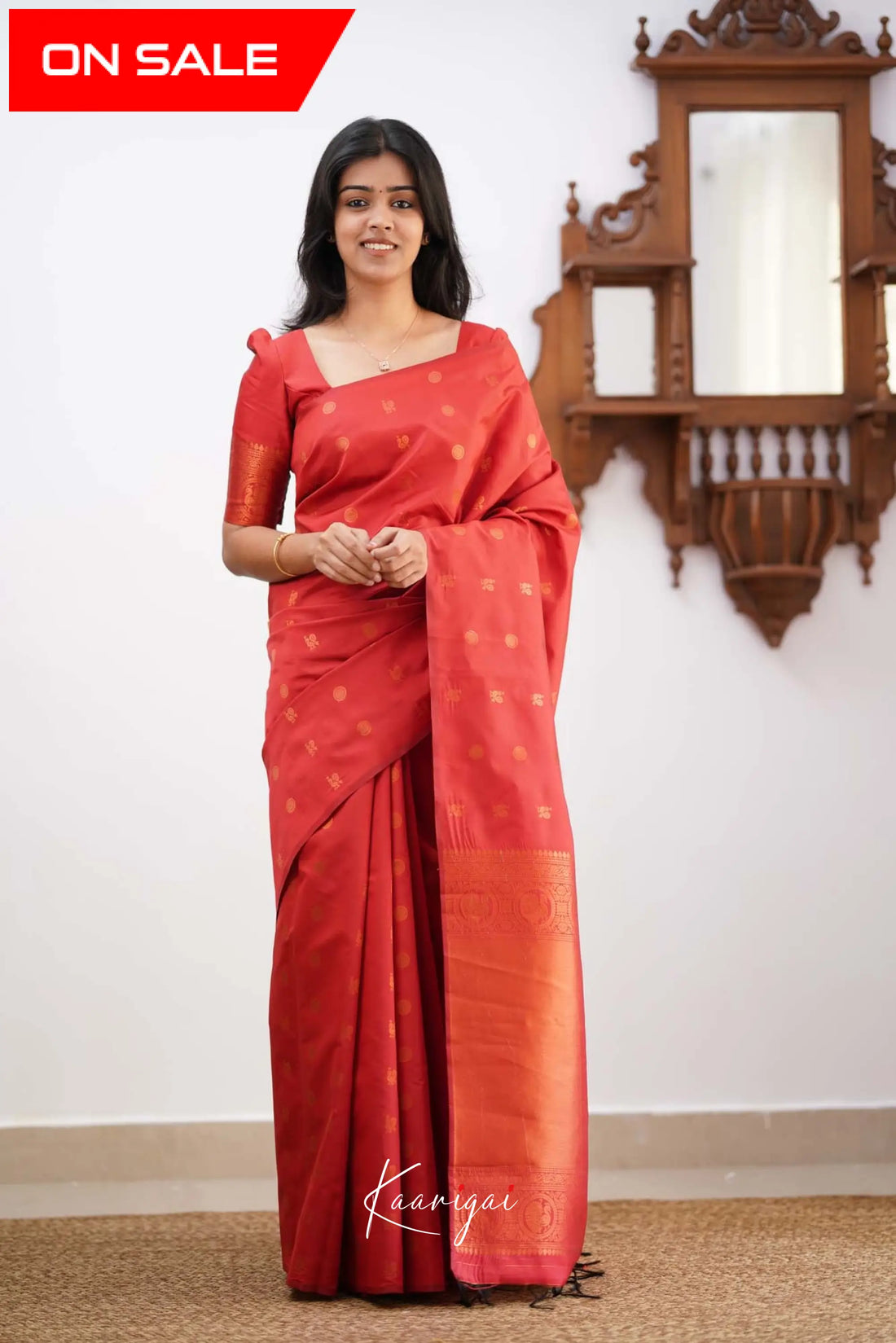 Sita- Red Semi Silk Saree Sarees