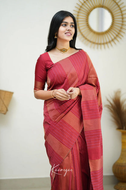 Sita - Red Semi Silk Saree Sarees