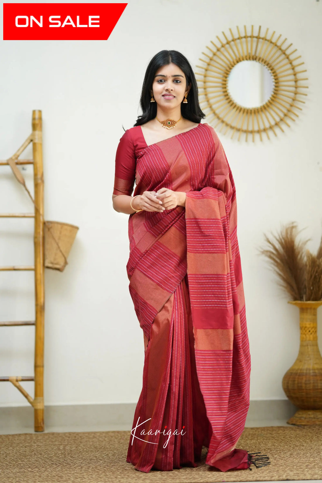 Sita - Red Semi Silk Saree Sarees