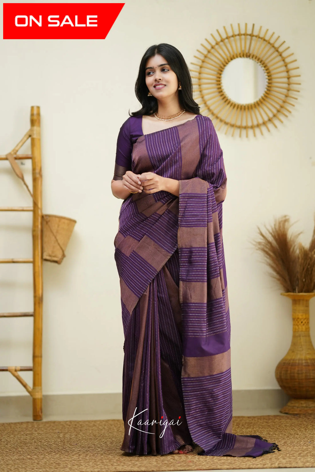 Sita - Violet Semi Silk Saree Sarees