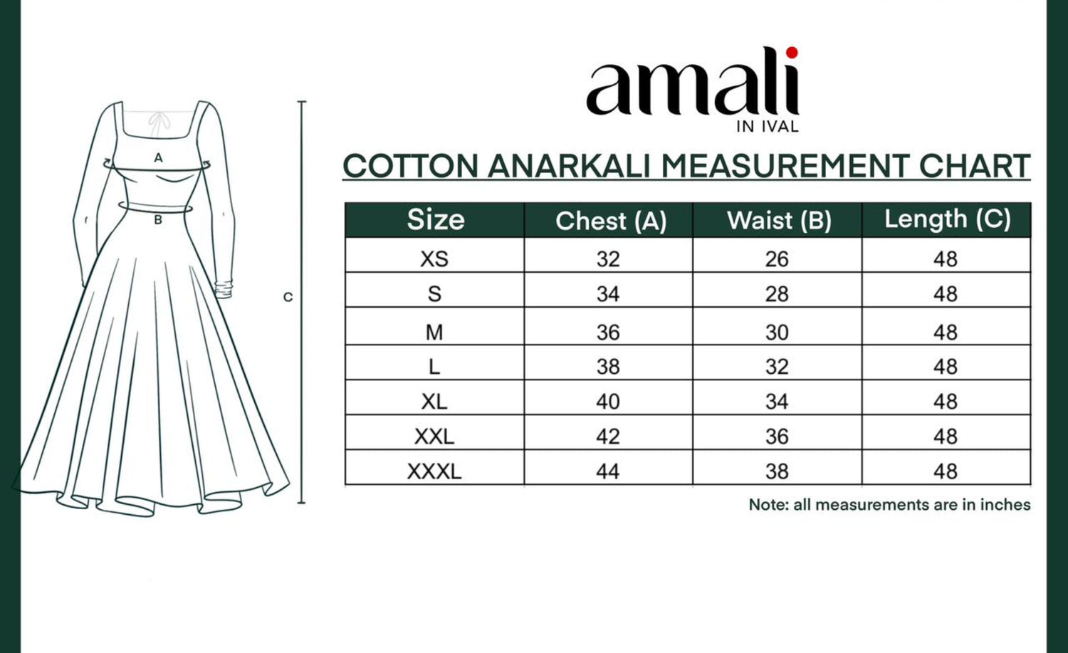 Black Chettinad Cotton Anarkali