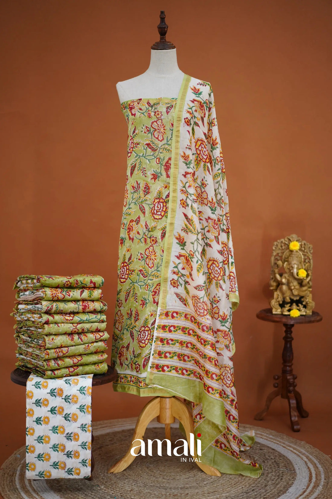 Swara Unstitched Salwar - Pastel Green salwar