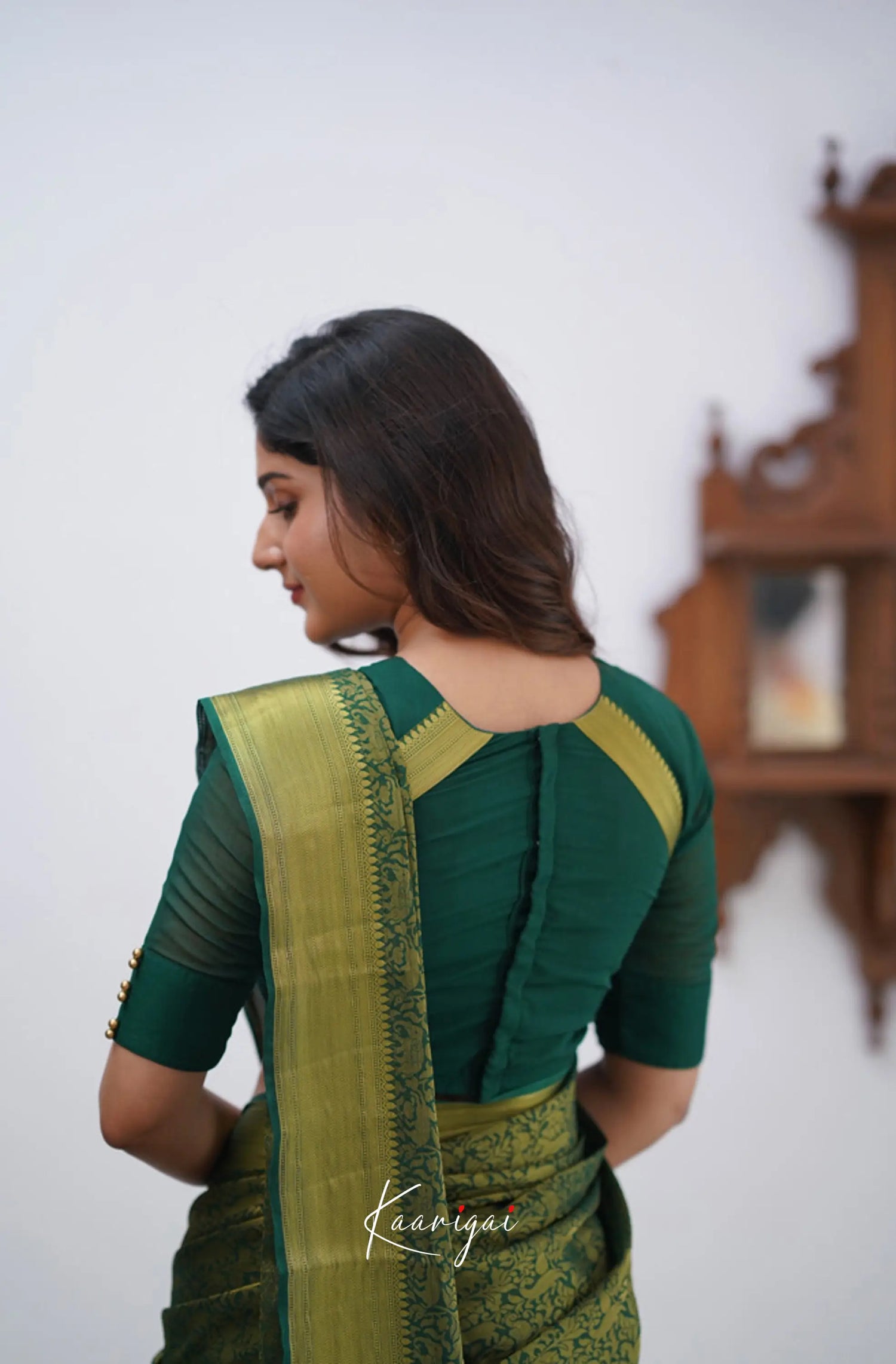 Tara - Dark Green Georgette Sarees