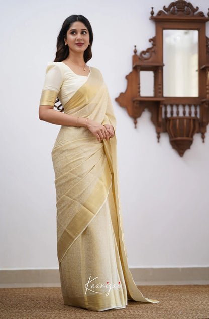 Tara - Off-White Georgette Sarees