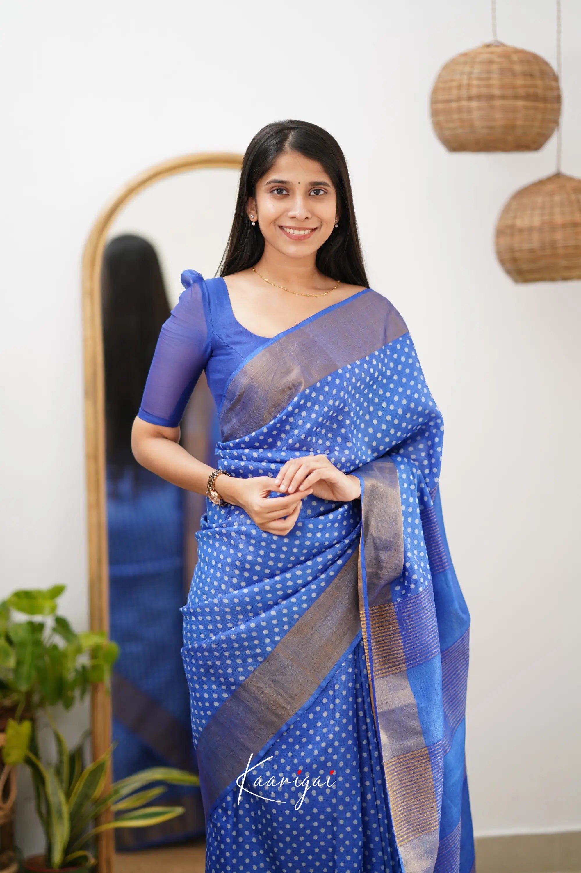 Tarika Ink Blue Shade Pure Tussar Saree Sarees